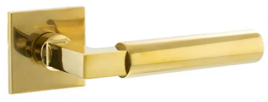 Tupai Exclusivo 5S Line Covas Lever on 5mm Slim Square Rose Raw Brass