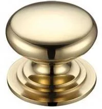 38mm Victorian Cabinet Knob Polished Brass