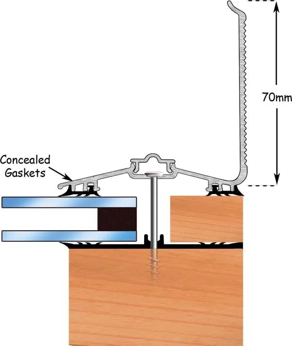 Exitex Brown Concealed Capex 70 Wall Flashing Profile 3000mm