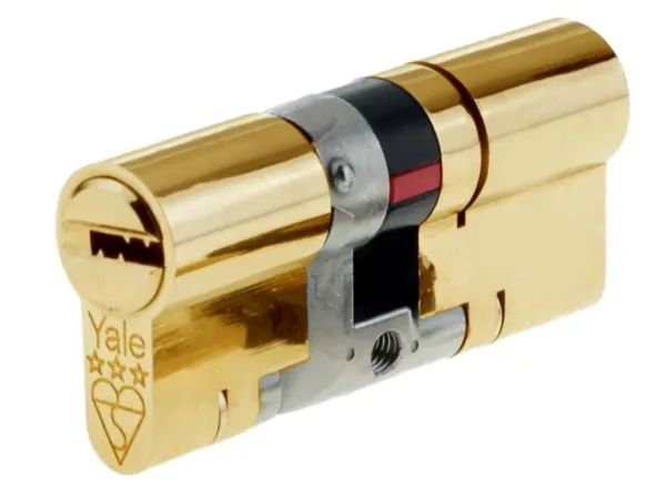 Yale TS007 3 Star Platinum 35mm x 35mm Euro Double Cylinder Brass