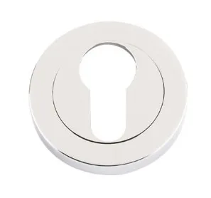 Zoo Hardware Stanza ZPZ Euro Profile Escutcheon Polished Nickel