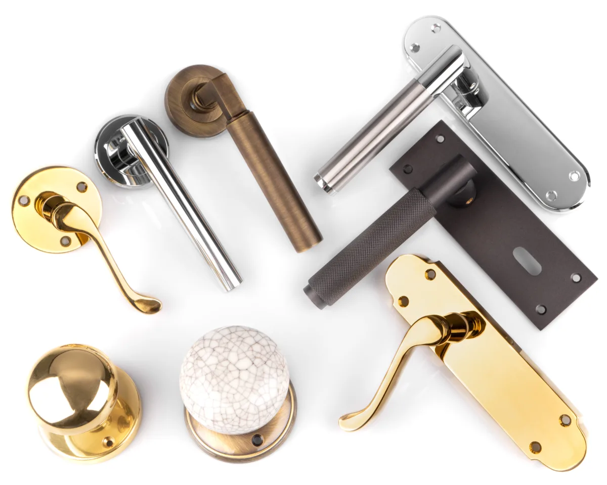 A Mixture of Carlisle Brass Door Handles and Door Knobs