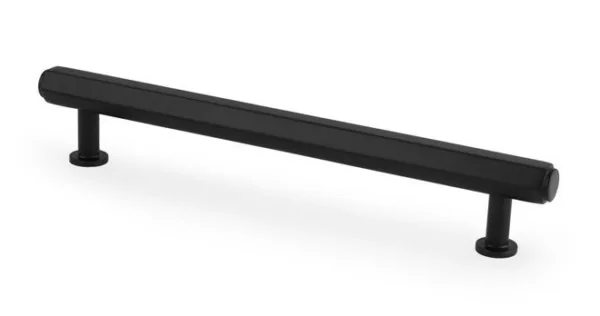 Alexander & Wilks Vesper Hex T-Bar 160mm Cabinet Pull Handle Black