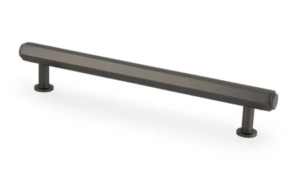 Alexander & Wilks Vesper Hex T-Bar 160mm Cabinet Pull Handle Dark Bronze