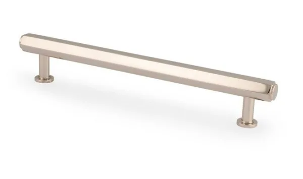 Alexander & Wilks Vesper Hex T-Bar 160mm Cabinet Pull Handle Polished Nickel