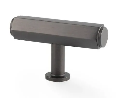 Alexander & Wilks Vesper Hex T-Bar Cabinet Knob Dark Bronze