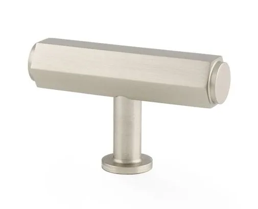 Alexander & Wilks Vesper Hex T-Bar Cabinet Knob Satin Nickel