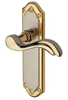 Heritage Brass Lisboa Door Handle On Latch Plate Jupiter