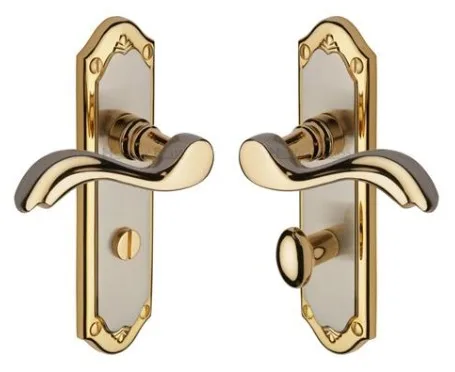 Heritage Brass Lisboa Door Handle Set For Bathrooms Jupiter