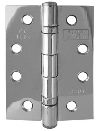 Jedo Grade 11 Steel Ball Bearing Hinges Polished Chrome