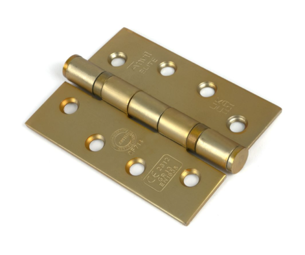 From The Anvil 4" Ball Bearing Butt Hinge Satin Brass