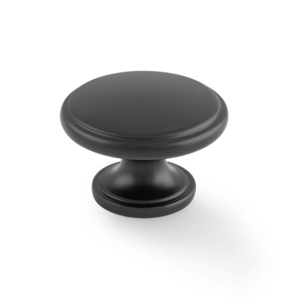 Alexander & Wilks Cambridge Round Cabinet Knob Black