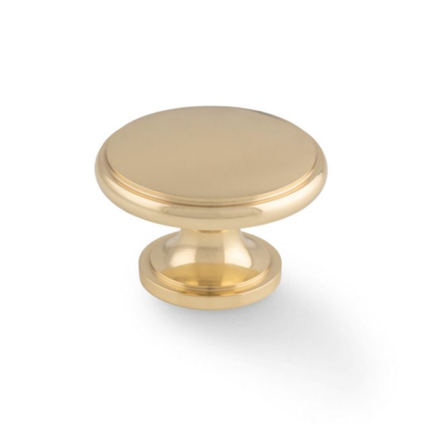 Alexander & Wilks Cambridge Round Cabinet Knob Polished Brass