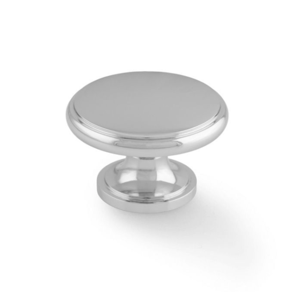 Alexander & Wilks Cambridge Round Cabinet Knob Polished Chrome