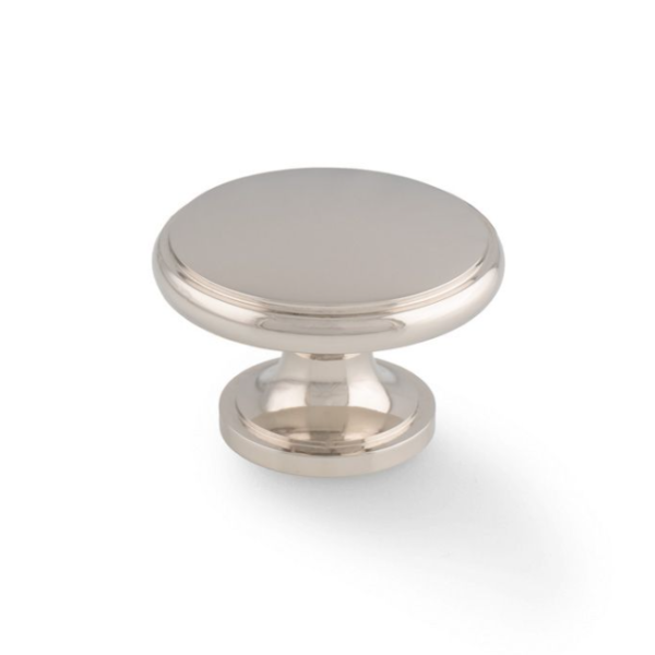 Alexander & Wilks Cambridge Round Cabinet Knob Polished Nickel